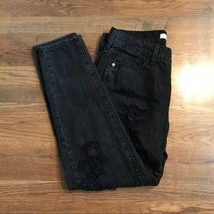 Ripped boyfriend jeans